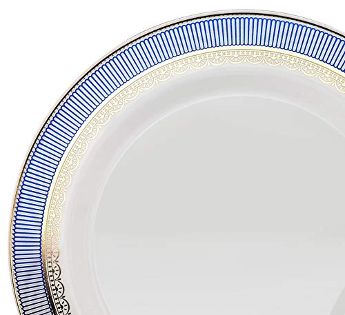 Louvre White w/ Blue & Gold