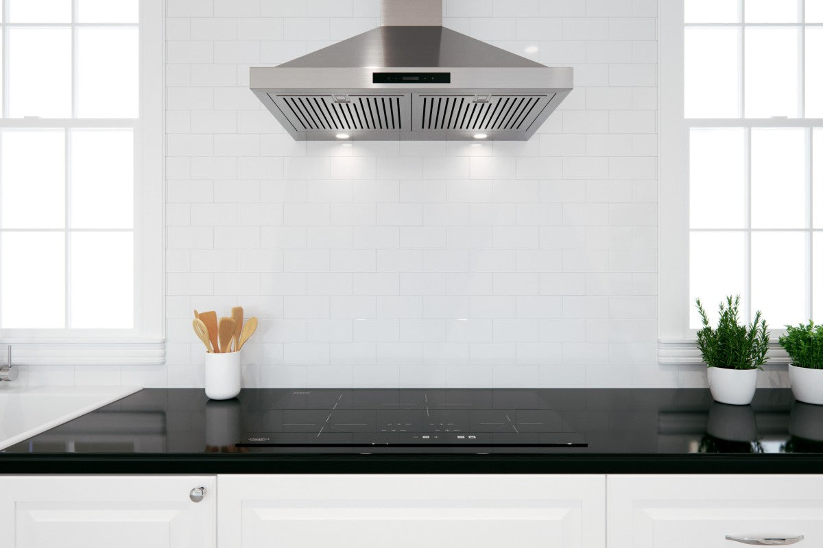 WPRL430 30-inch Stainless Steel Convertible Wall Mount Range Hood - Pyramid Style for Kitchen Ventilation & Smoke Removal