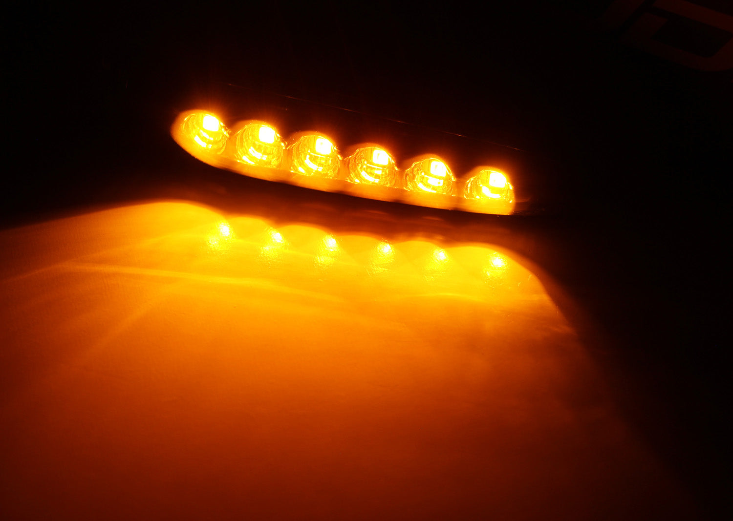 Black & Clear Front Side Marker Lamps with Amber LED Lights for BMW 1/3/5/X Series - Upgrade Your BMW's Style & Visibility for Night Driving & Car Shows