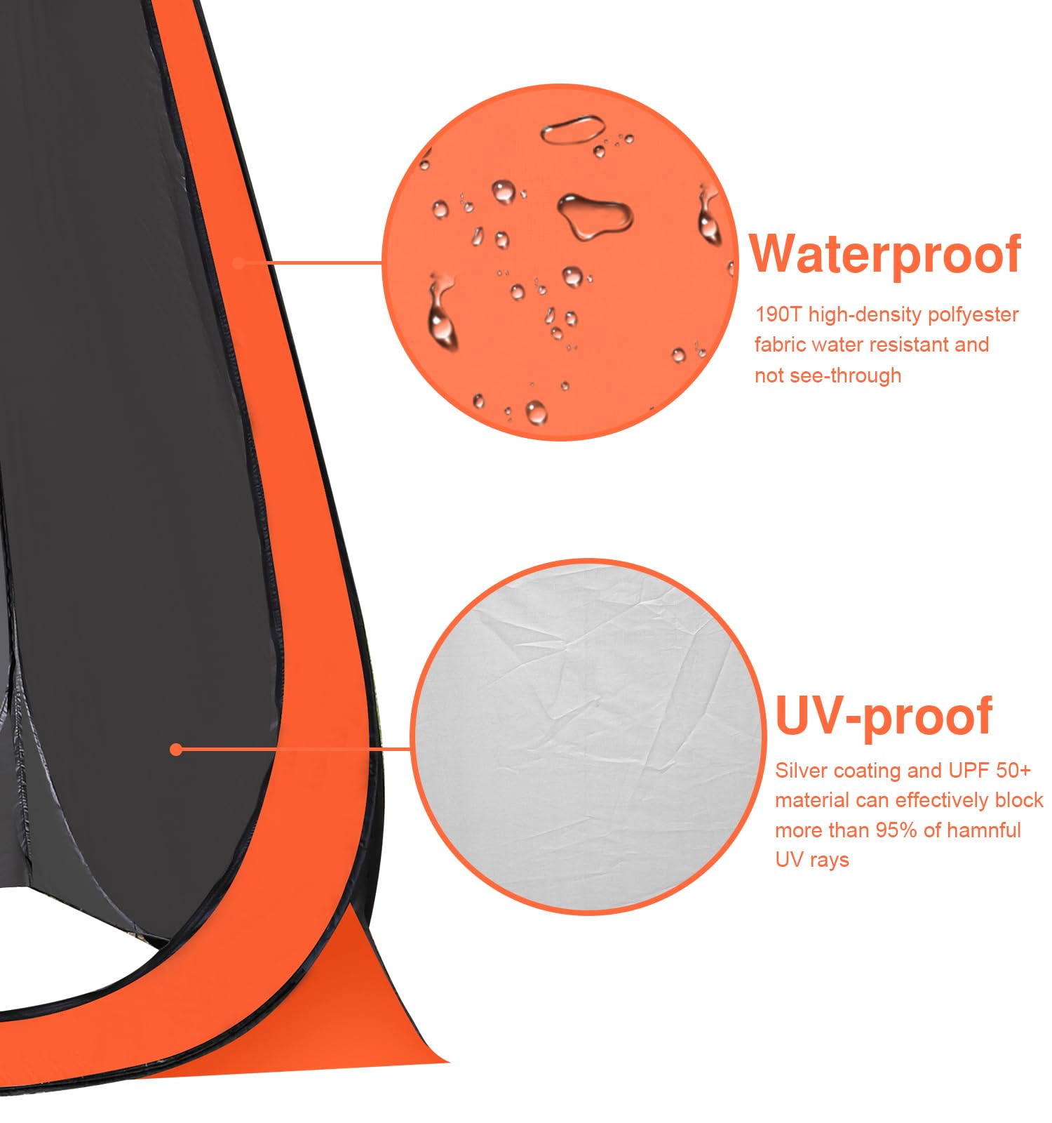 Portable Pop Up Privacy Tent for Camping - Instant Outdoor Shower & Toilet Tent, Spacious Dressing Room for Hiking, Beach, Picnic & Fishing - Includes Carrying Bag | Perfect for Camping Trips, Beach Days & Outdoor Adventures