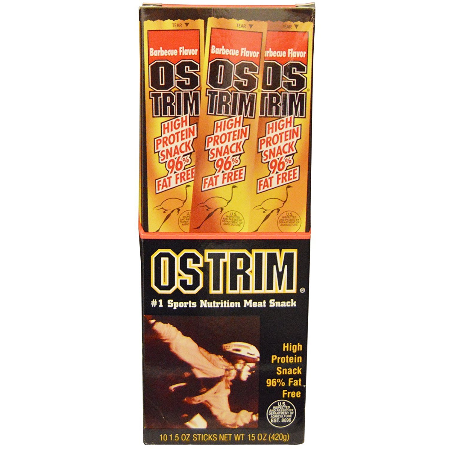 OSTRIM Premium Beef Jerky Sticks - Smoky BBQ Flavor, High Protein Snack for Hiking, Camping & On-the-Go Energy Boost