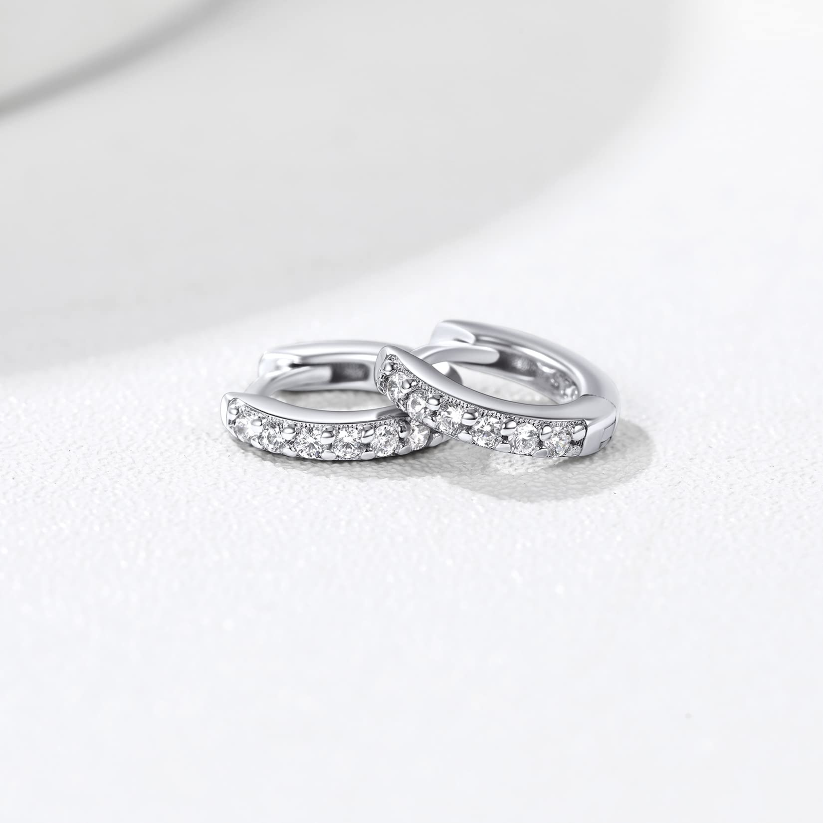 Silvora 925 Sterling Silver Small Hoop Earrings for Women & Men - Minimalist Huggie Hoops, Cartilage Earrings with Elegant Gift Box | Perfect for Everyday Wear, Gifts & Special Occasions