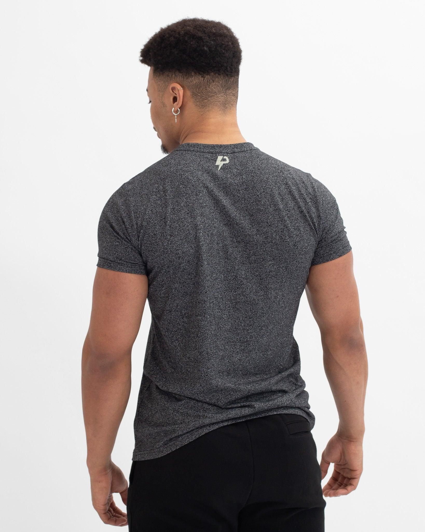 Powerlete Evolve Men's Performance T-Shirt - Black | Moisture-Wicking & Breathable Workout Tee for Gym, Running & Casual Wear