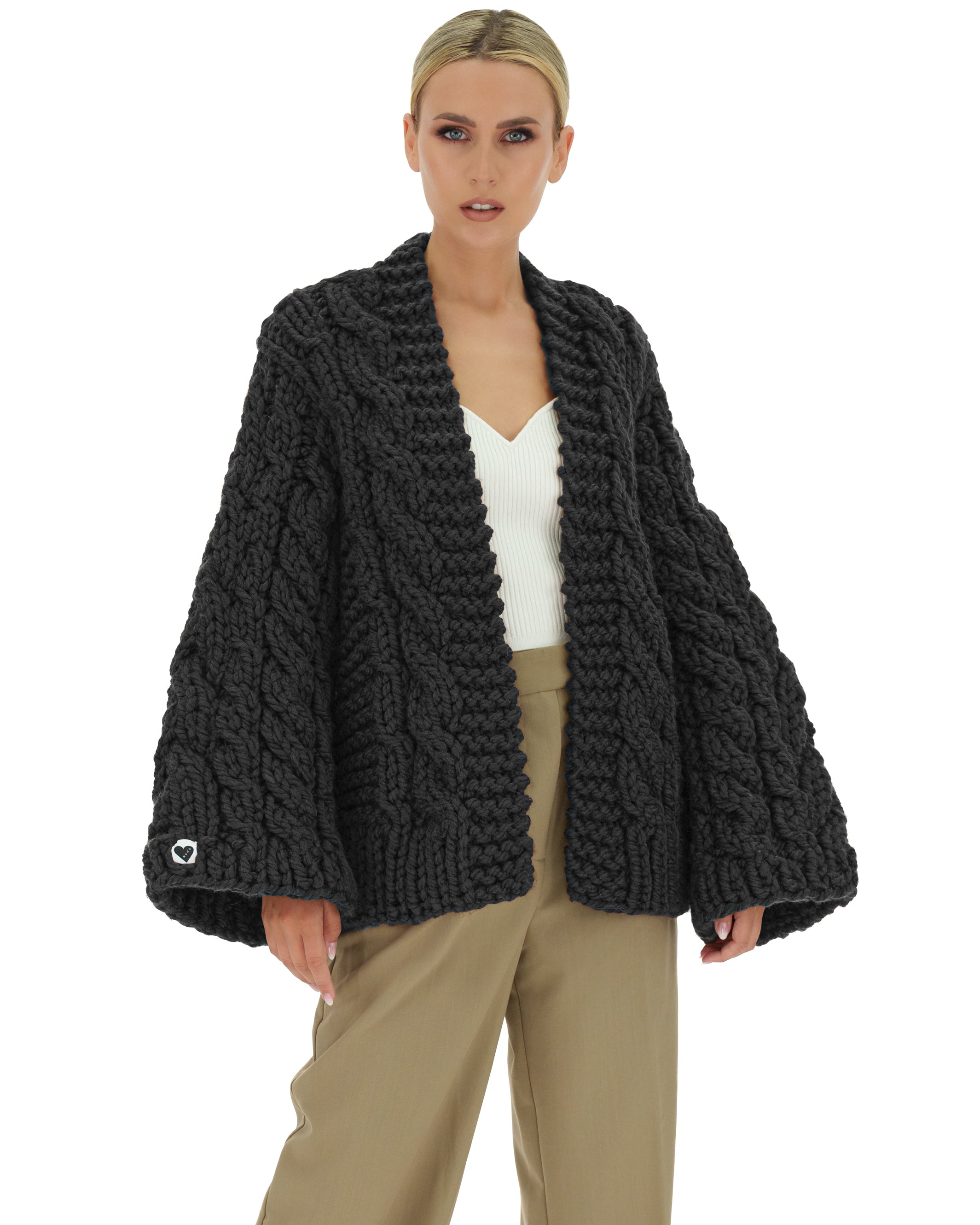 Cozy Cable Knit Cardigan Sweater for Women - Soft Chunky Knit Open Front Long Sleeve Wrap - Perfect for Fall, Winter & Layering Outfits