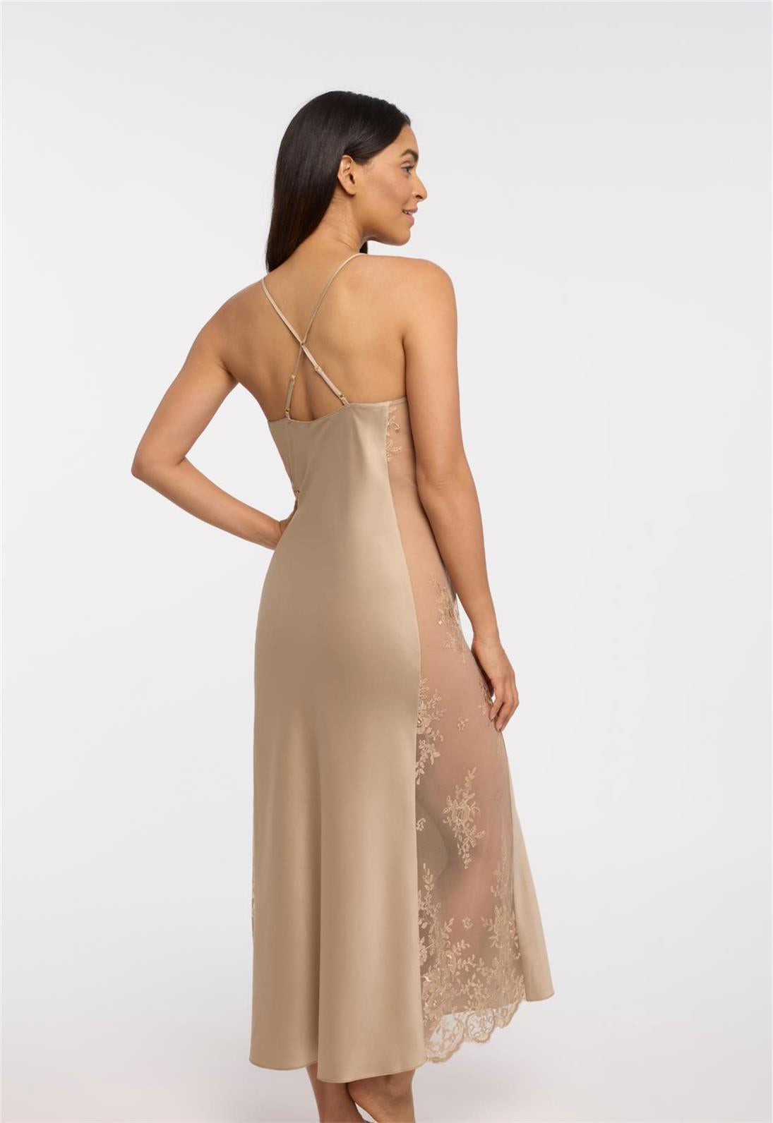 Darling Gown Latte - Elegant Loungewear for Women | Soft & Comfortable Sleepwear | Perfect for Relaxing at Home, Spa Days & Cozy Evenings