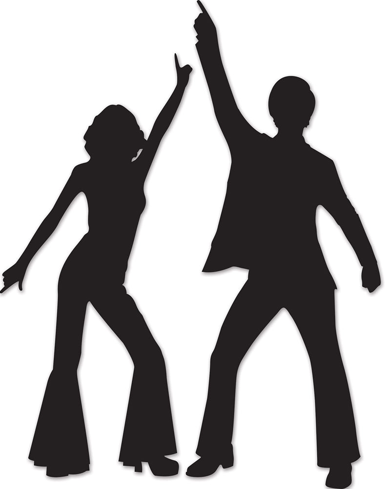 70s Disco Silhouettes Cutouts - Retro Party Decorations for Disco Theme Parties, Halloween, and Dance Events - Perfect for Wall Decor, Photo Booths, and Event Backdrops