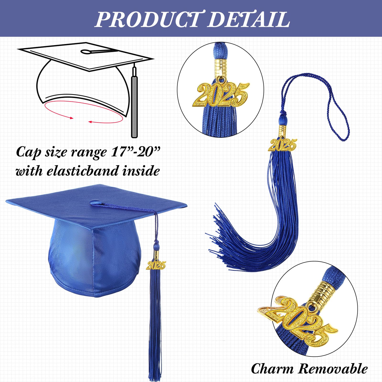 Foaincore 2025 Preschool & Kindergarten Graduation Gown Cap Tassel Set with 2025/2026 Charm - Printed Stole for Boys & Girls - Perfect Graduation Gift for Preschoolers & Kindergarteners - Ideal for Graduation Ceremonies, Photo Shoots & Keepsakes