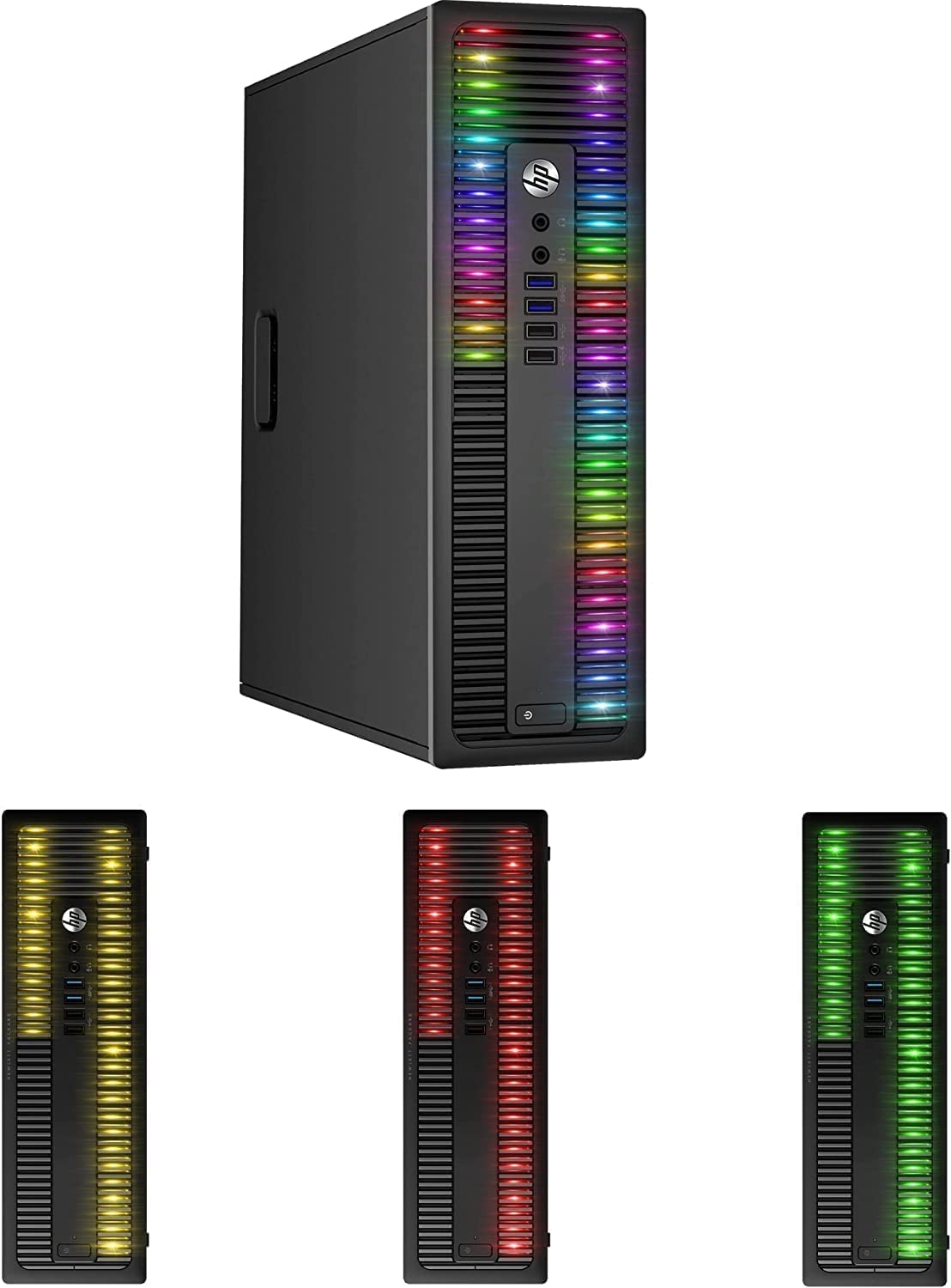 HP EliteDesk Gaming Desktop PC - AMD A-Series Processor, 16GB RAM, 1TB SSD, Windows 10 Pro 64-bit, RGB Lighting, Wi-Fi, Includes Keyboard & Mouse (Renewed) - Perfect for Home Office, Workstation & Gaming Setup