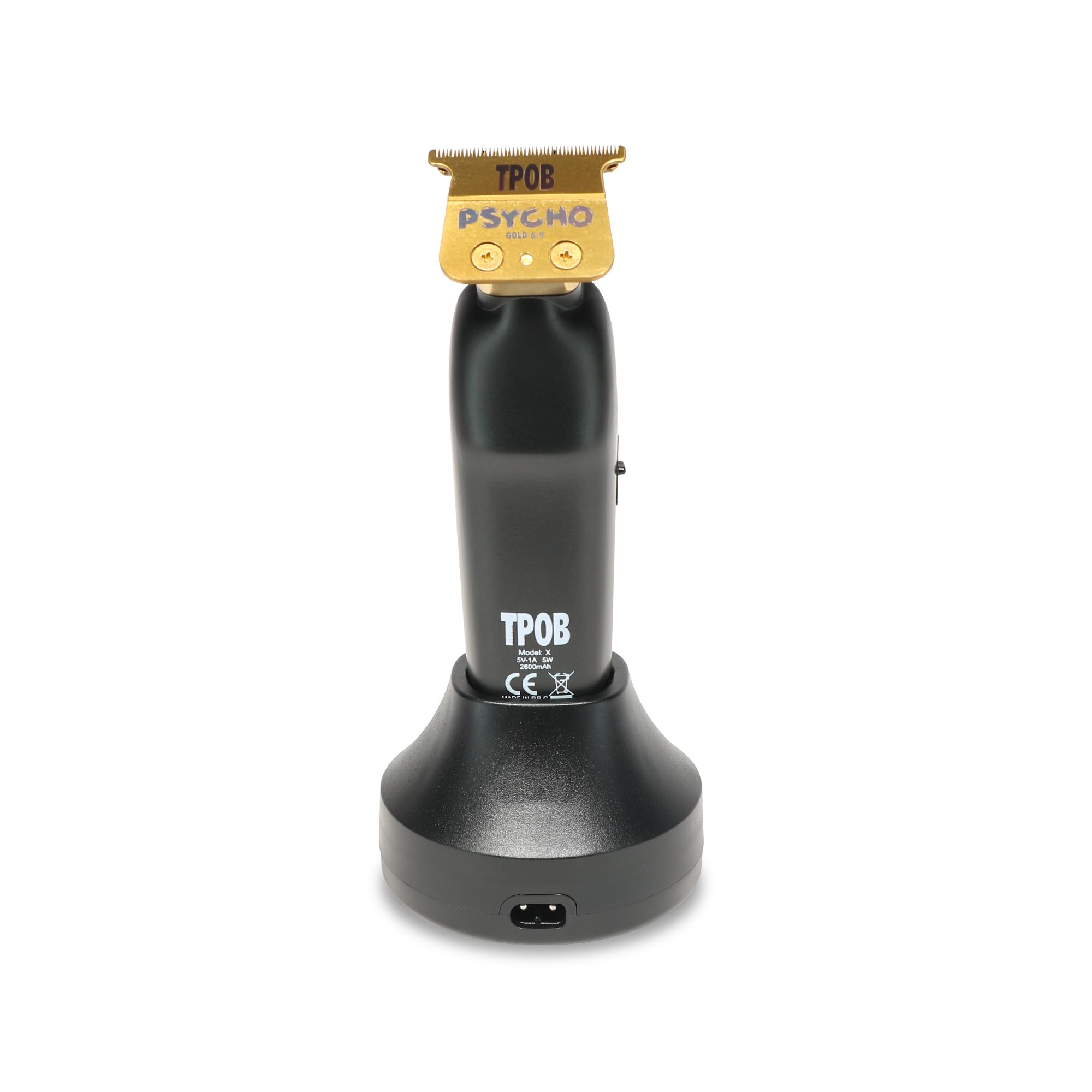 TPOB Black X Trimmer for Men - Cordless Hair Clipper with Charging Stand & Travel Case - Perfect for Home, Travel, and Professional Grooming