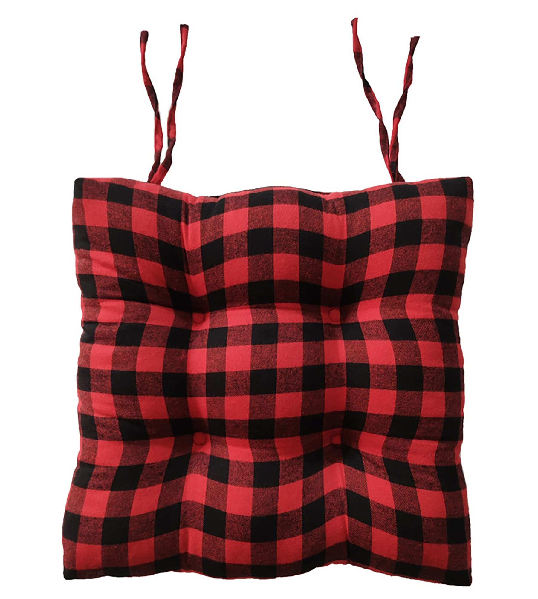 4 Pack Buffalo Plaid Dining Chair Cushions - 3