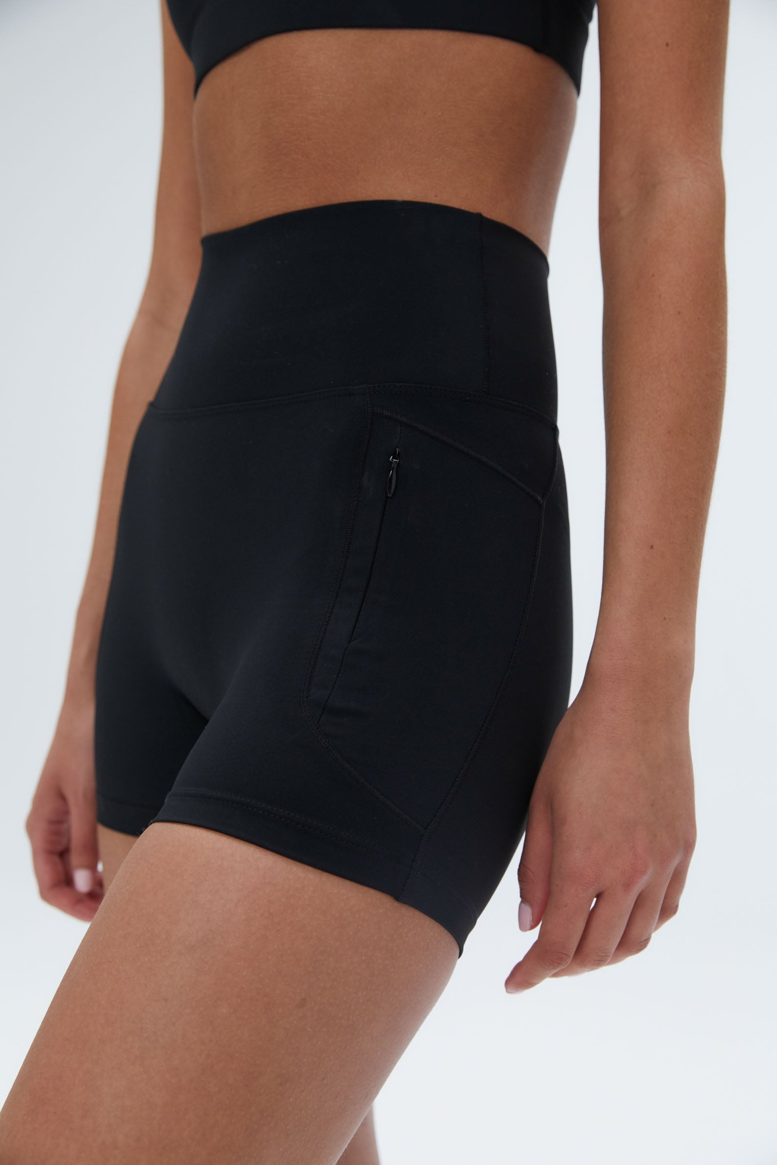 Ultimate Ultra Crop Pocket Shorts for Women - High Waist Stretchy Comfortable Workout Running Yoga Shorts - Black | Perfect for Gym, Lounge & Outdoor Activities