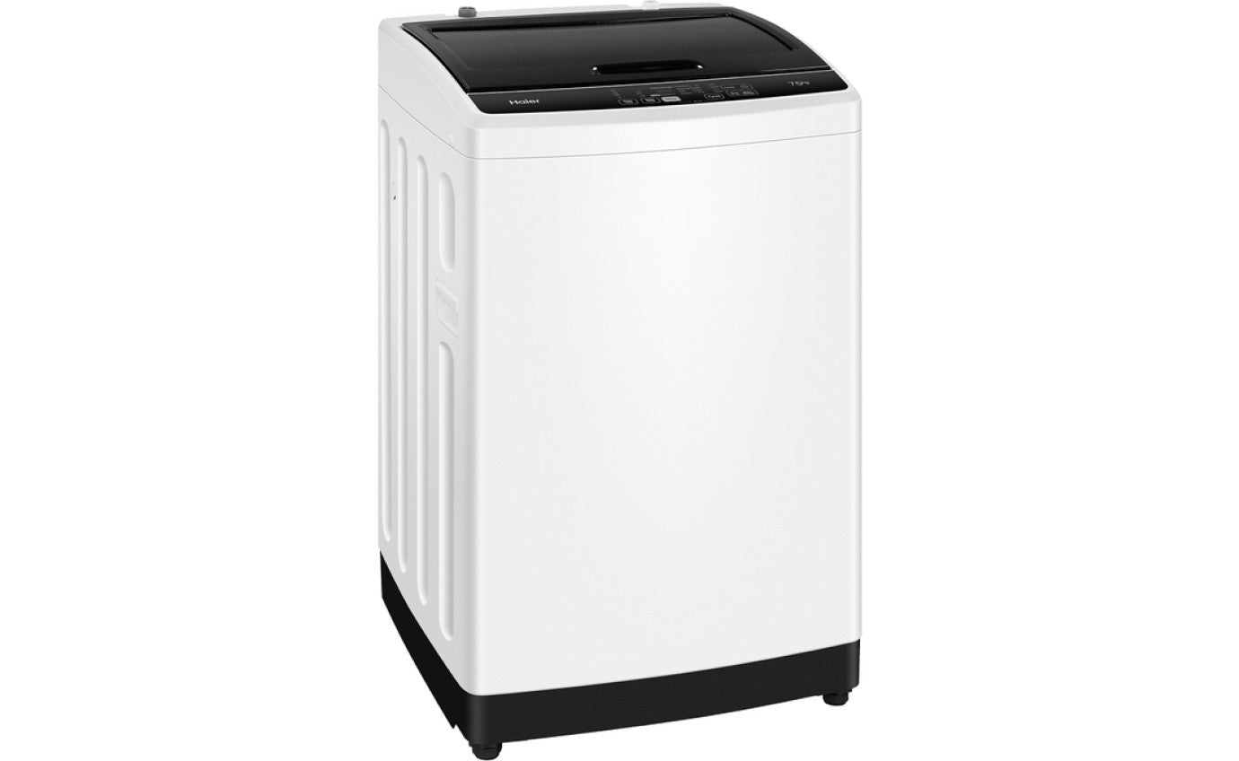 Haier 7.5kg Top Load Washing Machine HWT75AA1 - Energy Efficient Laundry Washer for Small Homes & Apartments | Perfect for Compact Spaces & Daily Laundry Needs