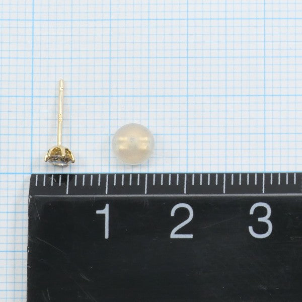 18K Yellow Gold Brown Diamond Stud Earrings 0.14ct - Elegant Solitaire Jewelry for Women, Perfect for Weddings, Parties & Everyday Wear