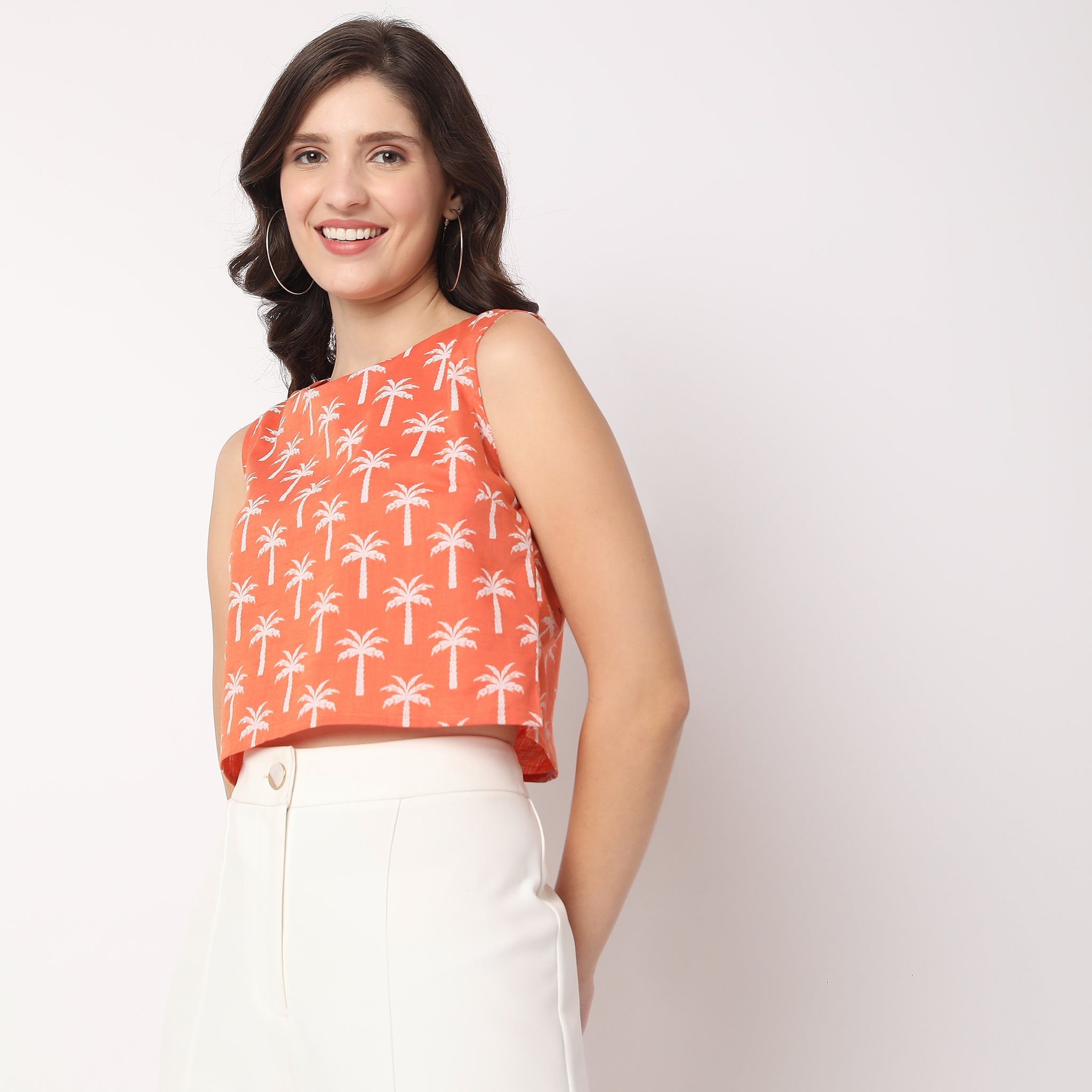 Stylish Boxy Fit Printed Crop Top for Women - Trendy Summer Fashion, Casual Wear & Street Style Outfit
