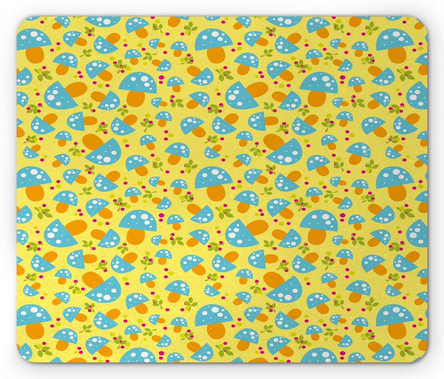 Ambesonne Mushroom Mouse Pad - Non-Slip Rubber for Gaming & Office