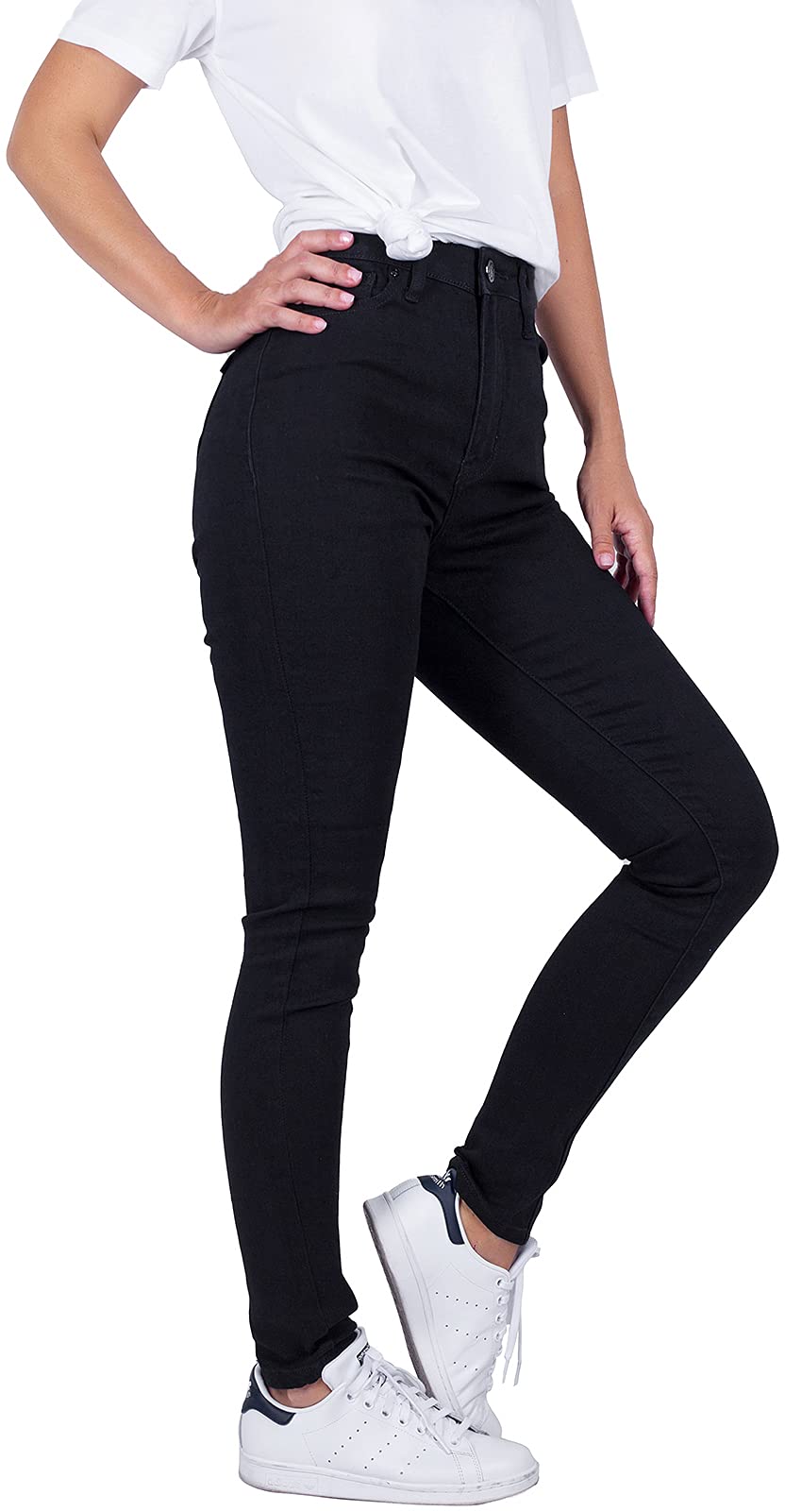 BodiLove Women's Ripped Five Pocket Skinny Jeans - Stretch Denim Pants for Casual Wear, Night Out & Street Style Fashion