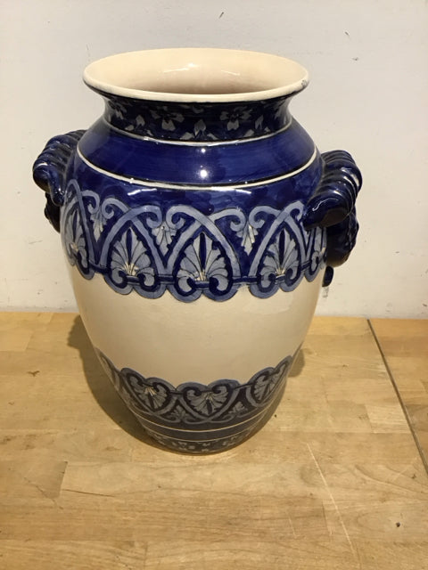 14.5 Inch Blue and White Ceramic Vase - Handcrafted Home Decor for Living Room, Bedroom, Office & Wedding Centerpiece