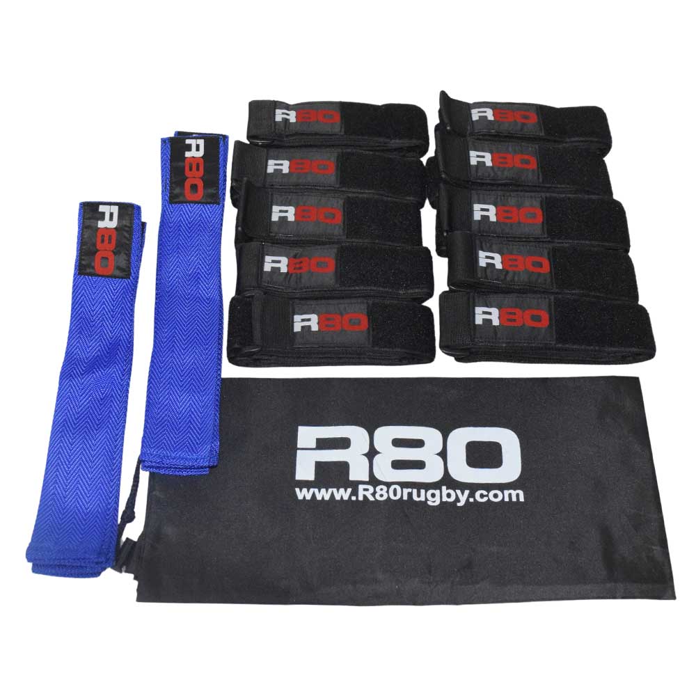 10 Player Adult Tag Rugby Set - Complete Touch Rugby Kit for Men & Women - Perfect for Backyard Games, Team Sports & Outdoor Activities