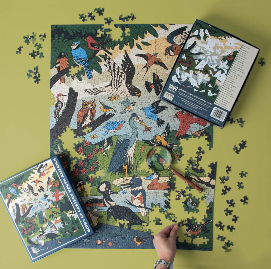 Eastern North American Birds Jigsaw Puzzle - 500 Piece Educational Wildlife Puzzle for Adults & Kids - Perfect for Family Game Night & Birdwatching Enthusiasts