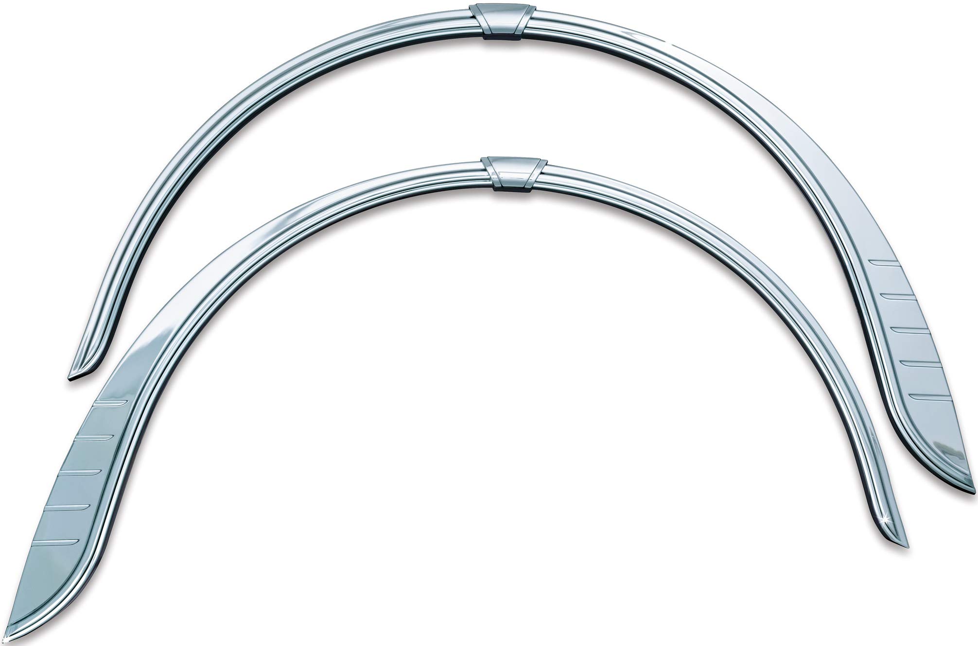 Kuryakyn 7214 Chrome Rear Fender Flares for 2009-2019 Harley-Davidson Trike Motorcycles - 1 Pair Black Motorcycle Accessory | Perfect for Customization & Road Protection
