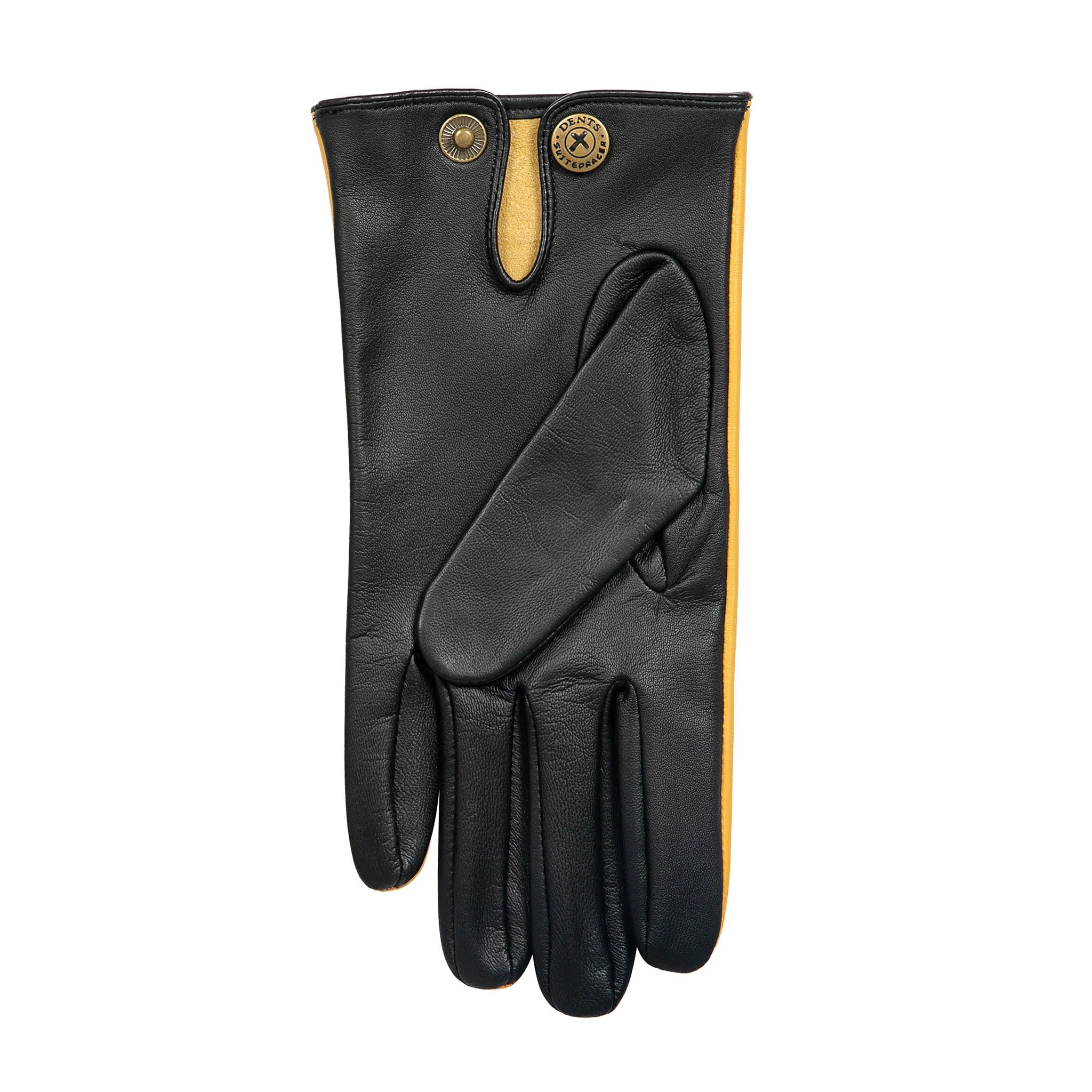 Dents Men's The Suited Racer Lando Touchscreen Leather Gloves - Cork/Black | Winter Driving & Outdoor Activities | Cold Weather Accessories for Smartphone Use