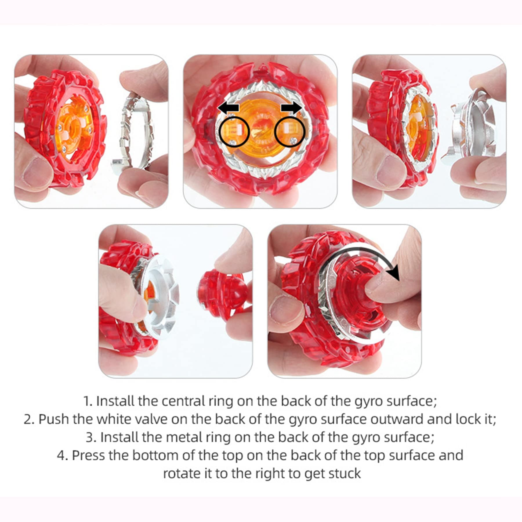 DYT Burst Booster B-191 02 Prominence Phoenix DB Dynamit Starter Beyblade Battle Spinning Top Toy with Custom Launcher for Left & Right Spin - Perfect for Competitive Battles and Collection (B-191 02)