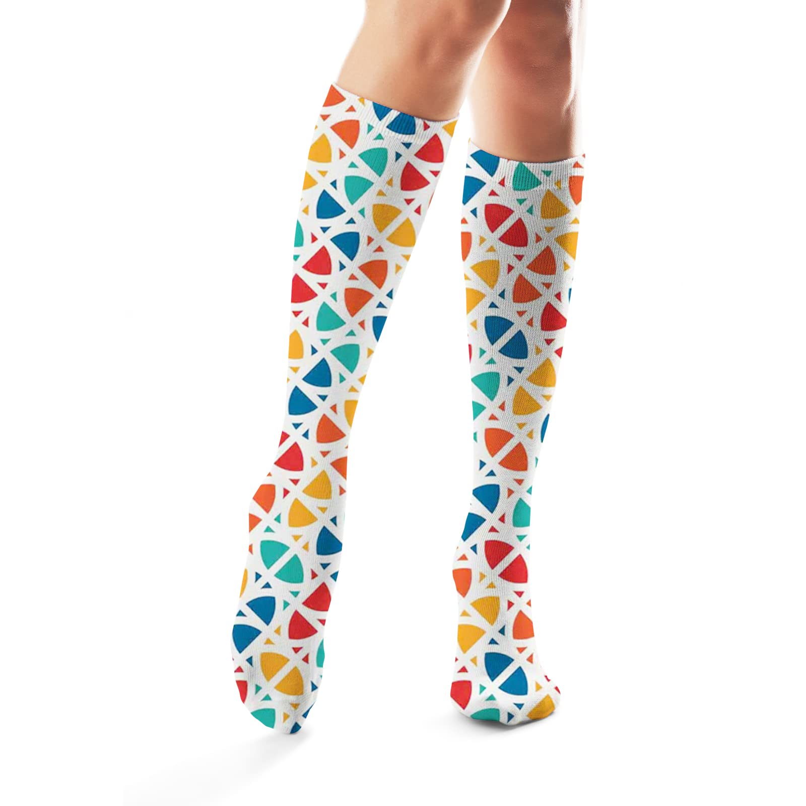 Women's & Men's Knee High Socks - Non-Slip, Stretchable, Adjustable Calf, Soft & Opaque - Perfect for Work, Sports & Winter Warmth