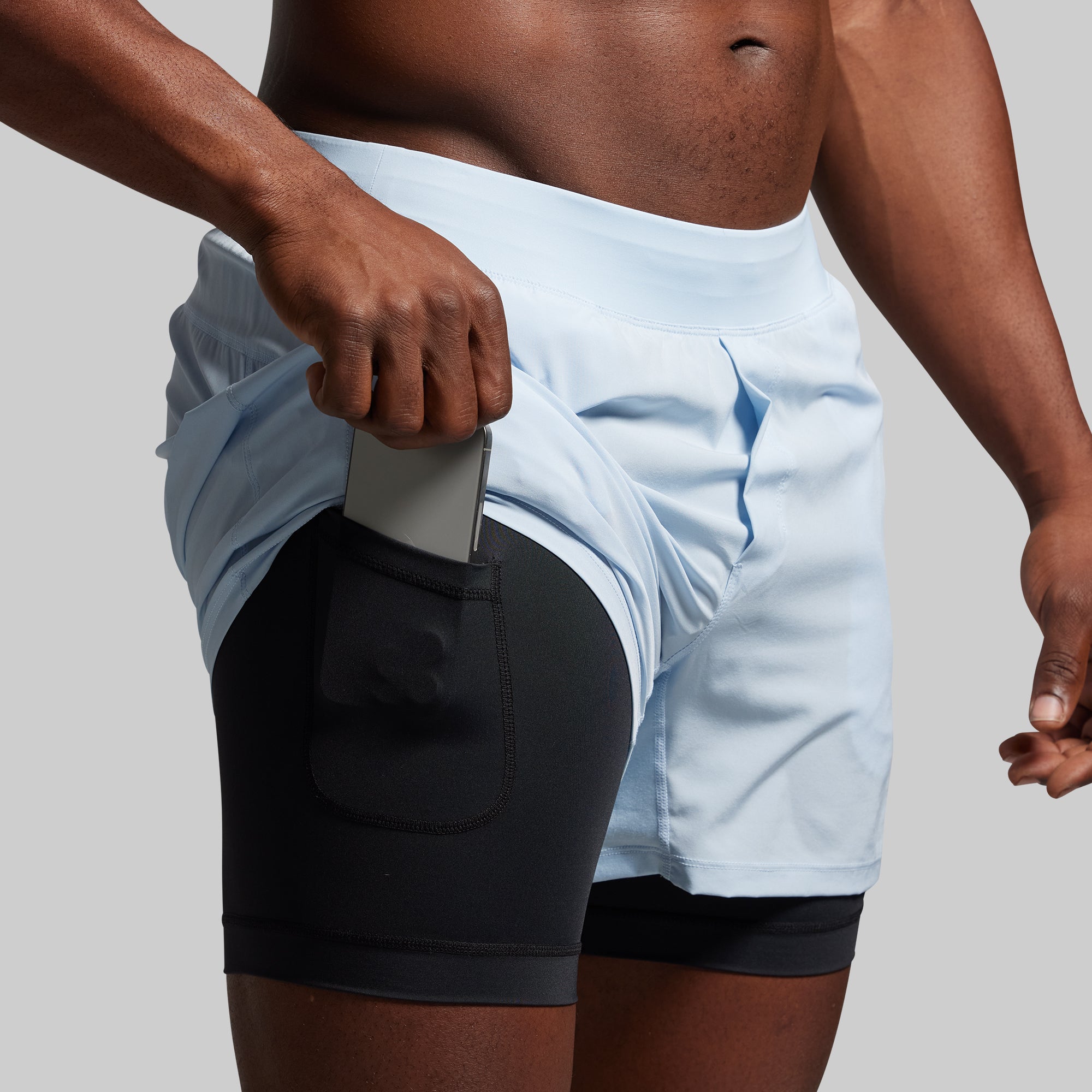 Versatile Compression Shorts for Men - 5-Pack Chambray Workout & Running Shorts - Breathable & Moisture-Wicking for Gym, Sports & Outdoor Activities
