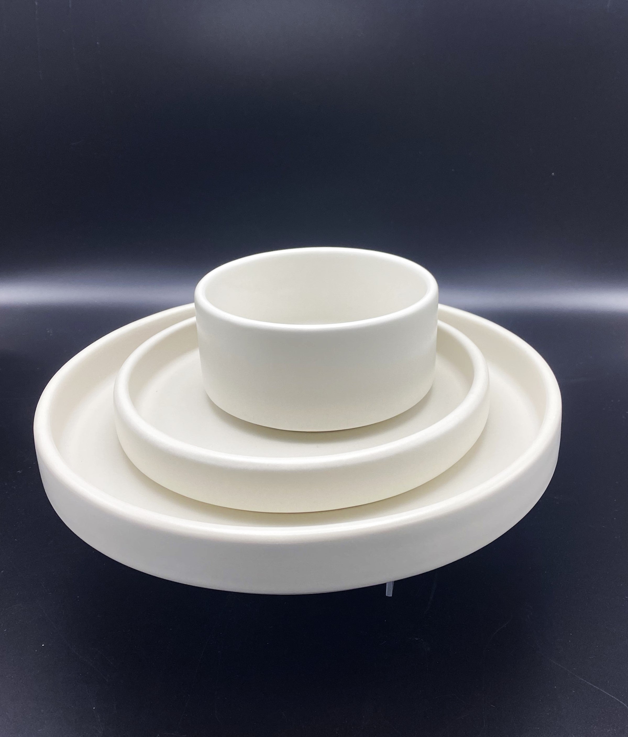 Premium 12-Piece Matte White Dinnerware Set - Elegant Modern American Tableware for Everyday Dining & Special Occasions