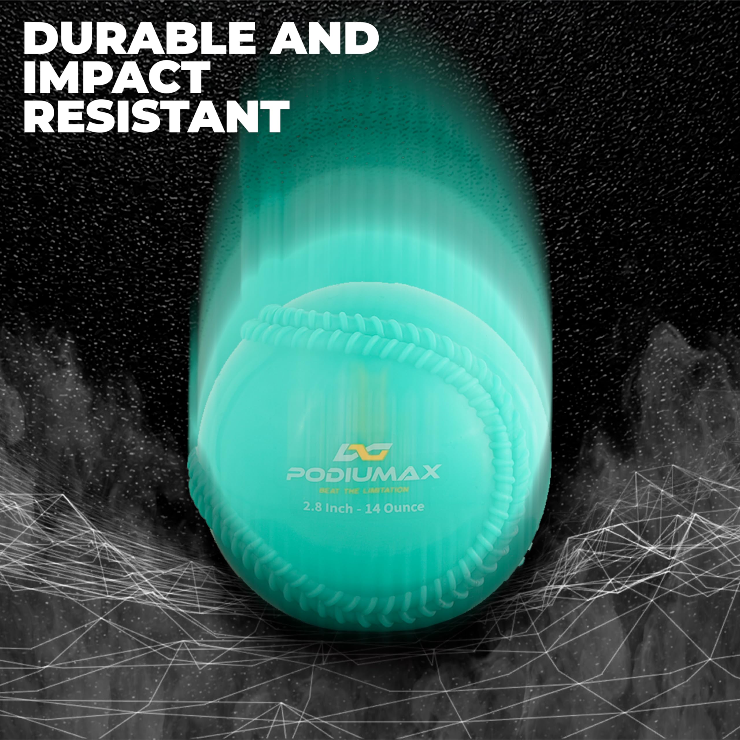 PodiuMax 6-Pack Plyometric Weighted Baseballs (32oz, 21oz, 14oz, 7oz, 5oz, 3.5oz) - Training Balls for Baseball & Softball Hitting, Pitching & Strength Drills - Perfect for Home, Gym & Field Practice