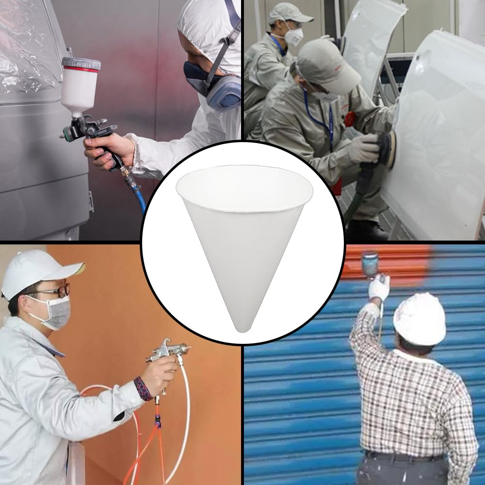 Disposable Paper Funnels for Oil - 25 Pack Single Use Engine & Motor Oil Funnels, Leak-Proof Cone Design Similar to Valvomax - Perfect for Automotive Maintenance, DIY Projects & Fluid Transfer