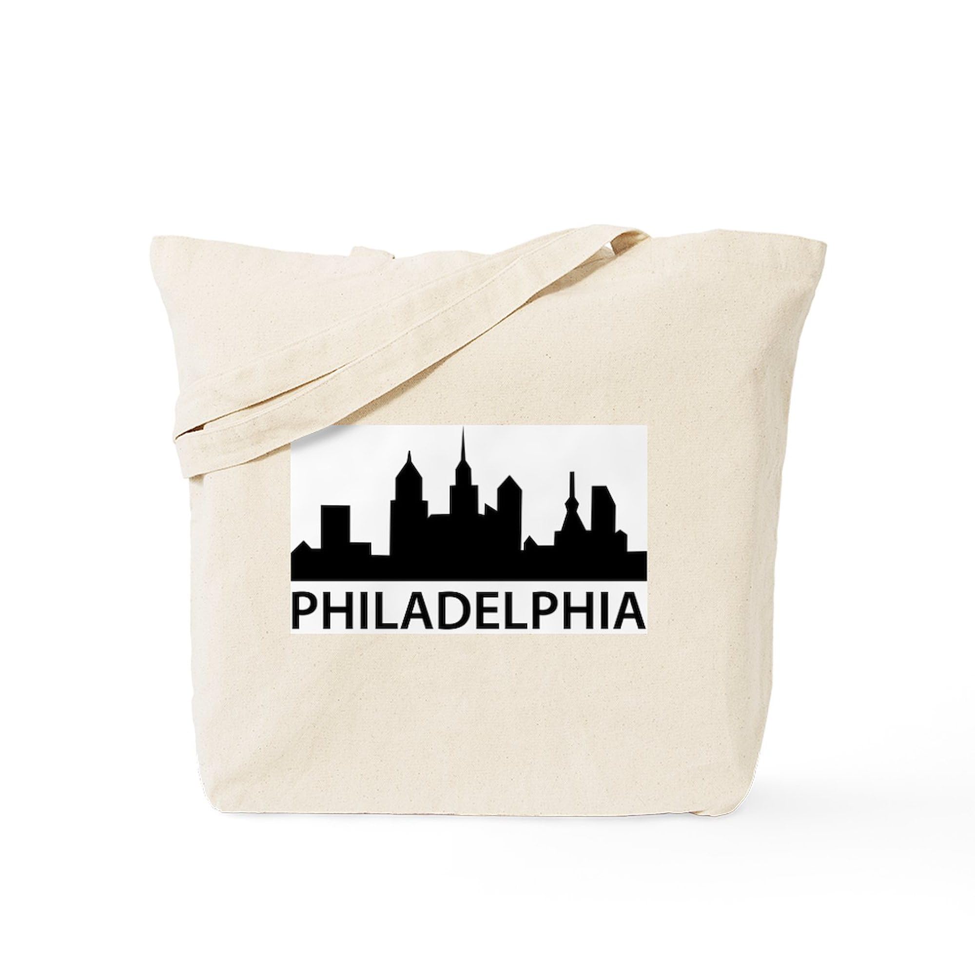 Philadelphia Skyline Tote Bag - Eco-Friendly Natural Canvas Reusable Shopping Bag for Groceries, Beach & Daily Use | CafePress