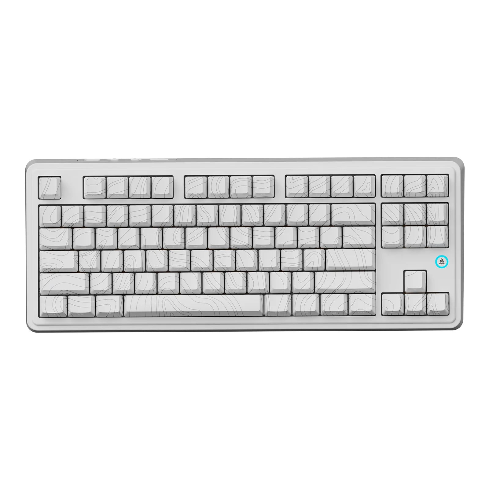 Ajazz AK870 Plus White RGB Mechanical Keyboard - Wired & Wireless Gaming Keyboard with Avocado Switches for PC, Mac, Laptop - Perfect for Typing, Gaming & Office Work