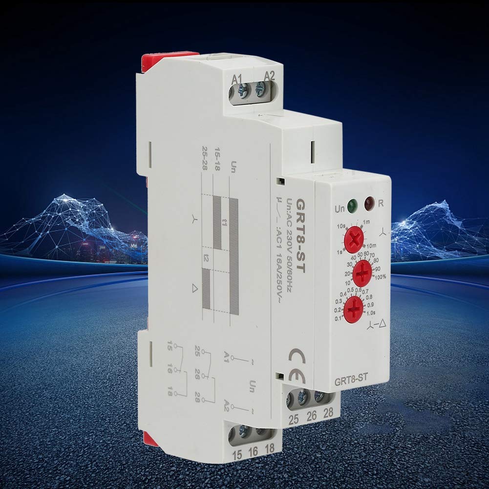 AC/DC 12-240V Delta Timer Soft Starter with Delay Relay & LED Status Indicator - Motor Starter for Delta Motors (A230) | Perfect for Industrial Equipment, HVAC Systems, and Automation Control