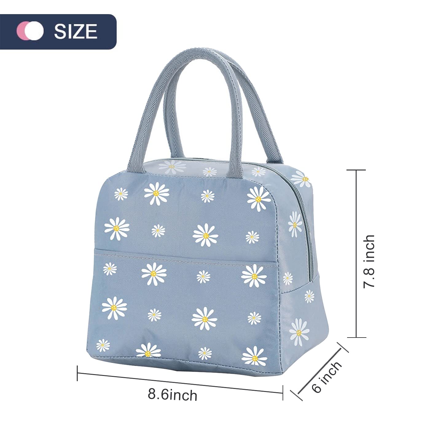 YumSur Insulated Lunch Bag - Reusable Cooler Tote for Women, Men, Students & Kids | Waterproof Lunch Box Container for Work, School & Picnics