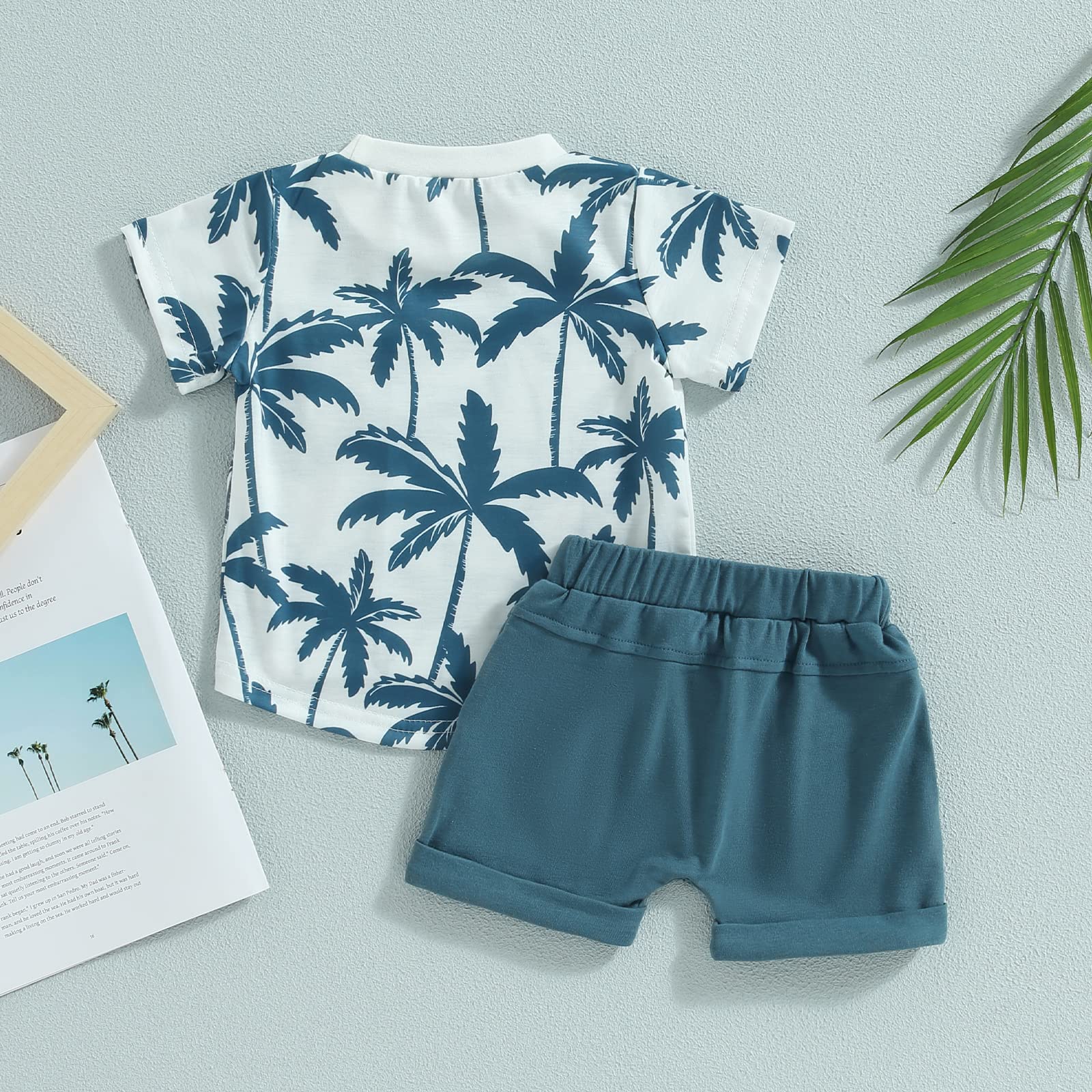 Adorable Toddler Boy Summer Outfit Set - Short Sleeve T-Shirt & Matching Shorts | Cute Infant Baby Clothes for Playtime, Beach & Outdoor Activities