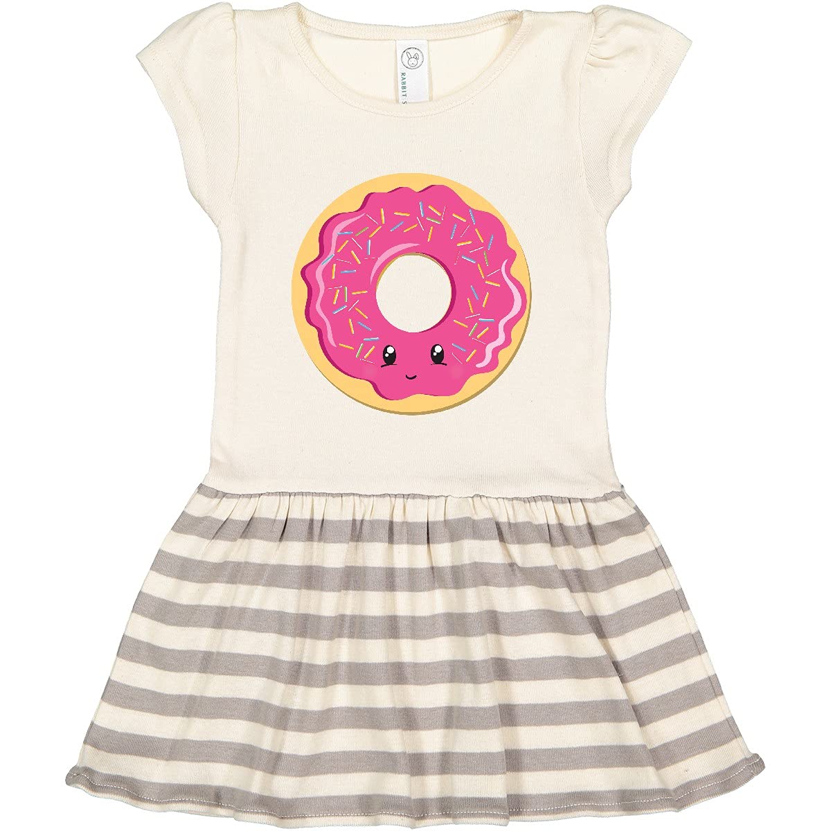 Inktastic Hot Pink Donut Print Toddler Dress - Cute Girls' Outfit for Birthday, Party & Casual Wear