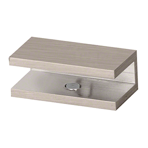 Perth Series Frameless Shower Screen Wall Bracket - No Drill Square Clamp for 10mm Glass in Brushed Nickel | Perfect for Modern Bathroom Renovations & Glass Door Installations