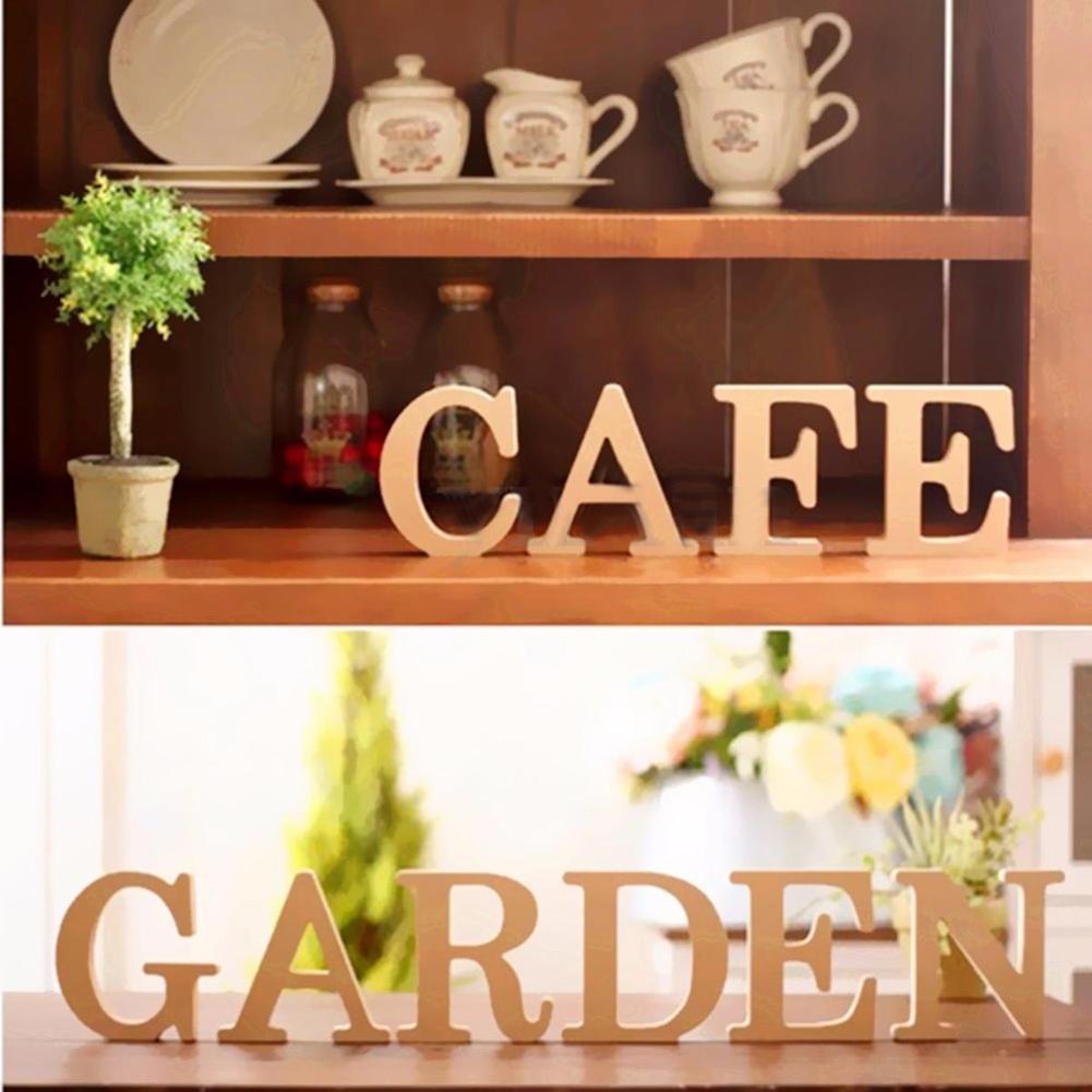 Freestanding A-Z Wooden Alphabet Letters for Home Decor, Wedding Gifts, Bookshelf & Desktop Decoration - Perfect for Nursery, Classroom, Office and Party Decorations