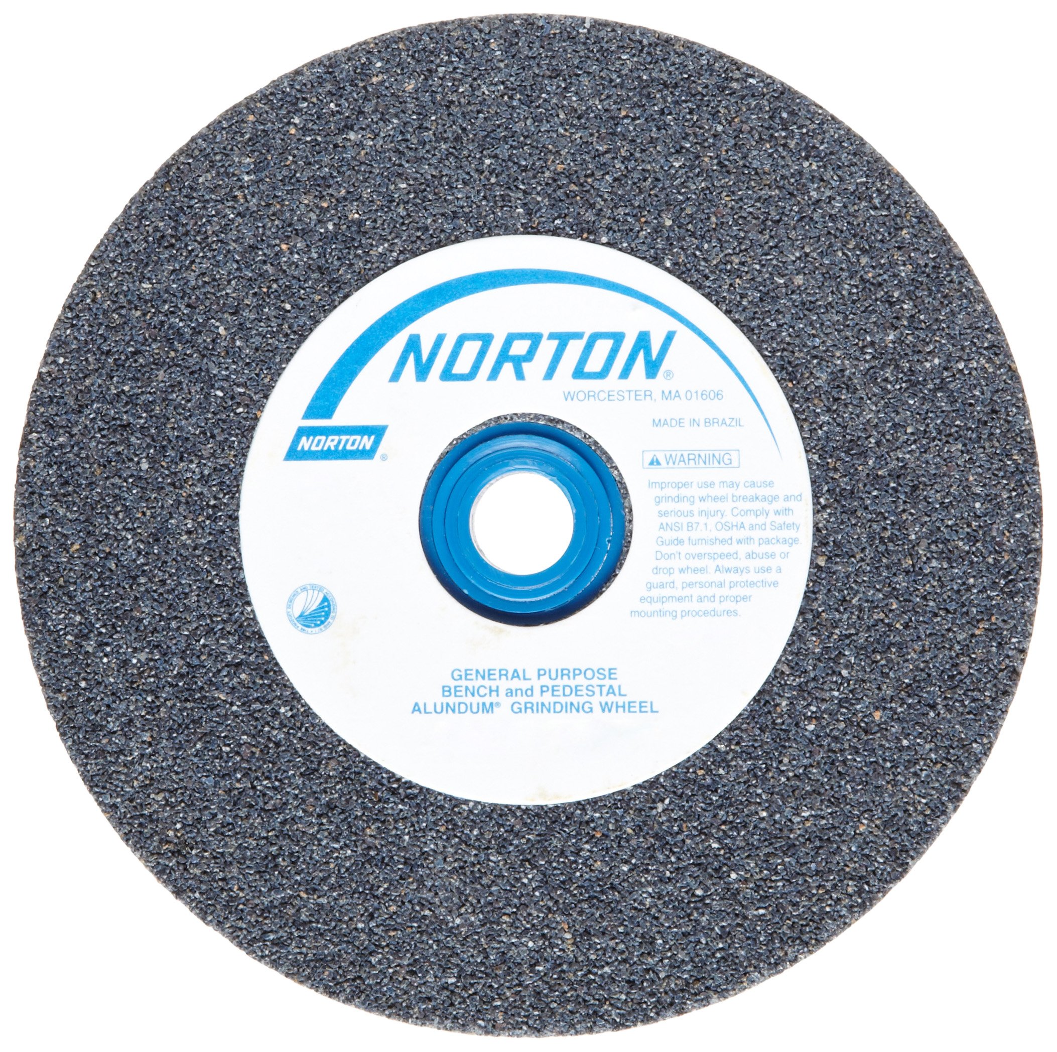 Norton Gemini Type 01 Bench Grinder Wheel - 12 Inch Medium Alundum Aluminum Oxide Grinding Wheel for Bench & Pedestal Grinders (1-Pack) | Perfect for Metalworking, Sharpening Tools & DIY Projects