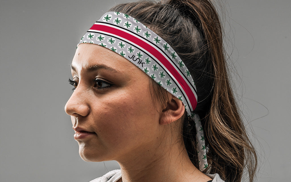 Ohio State Buckeyes Adjustable Headband for Sports & Workouts - Perfect for Running, Gym, and Outdoor Activities