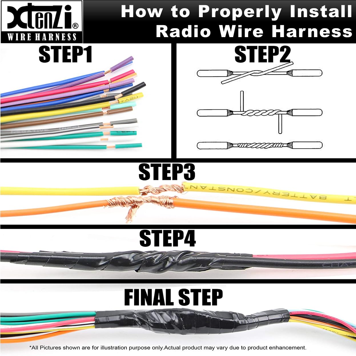 16Pin Car Radio Power Wire Harness Connector - Compatible with Pioneer DEHP8400BH, DEH80PRS, DEHP7400HD - XT91010V3 - Easy DIY Installation for Car Audio System Upgrade