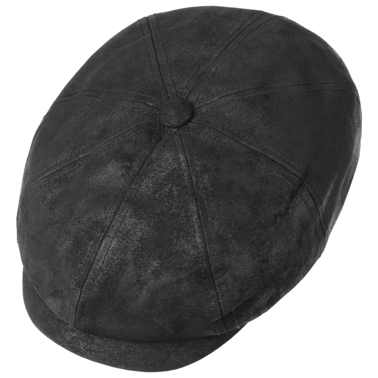 Stetson Hatteras Pigskin Leather Newsboy Cap – Vintage Style Men's Hat for Casual Wear & Outdoor Adventures