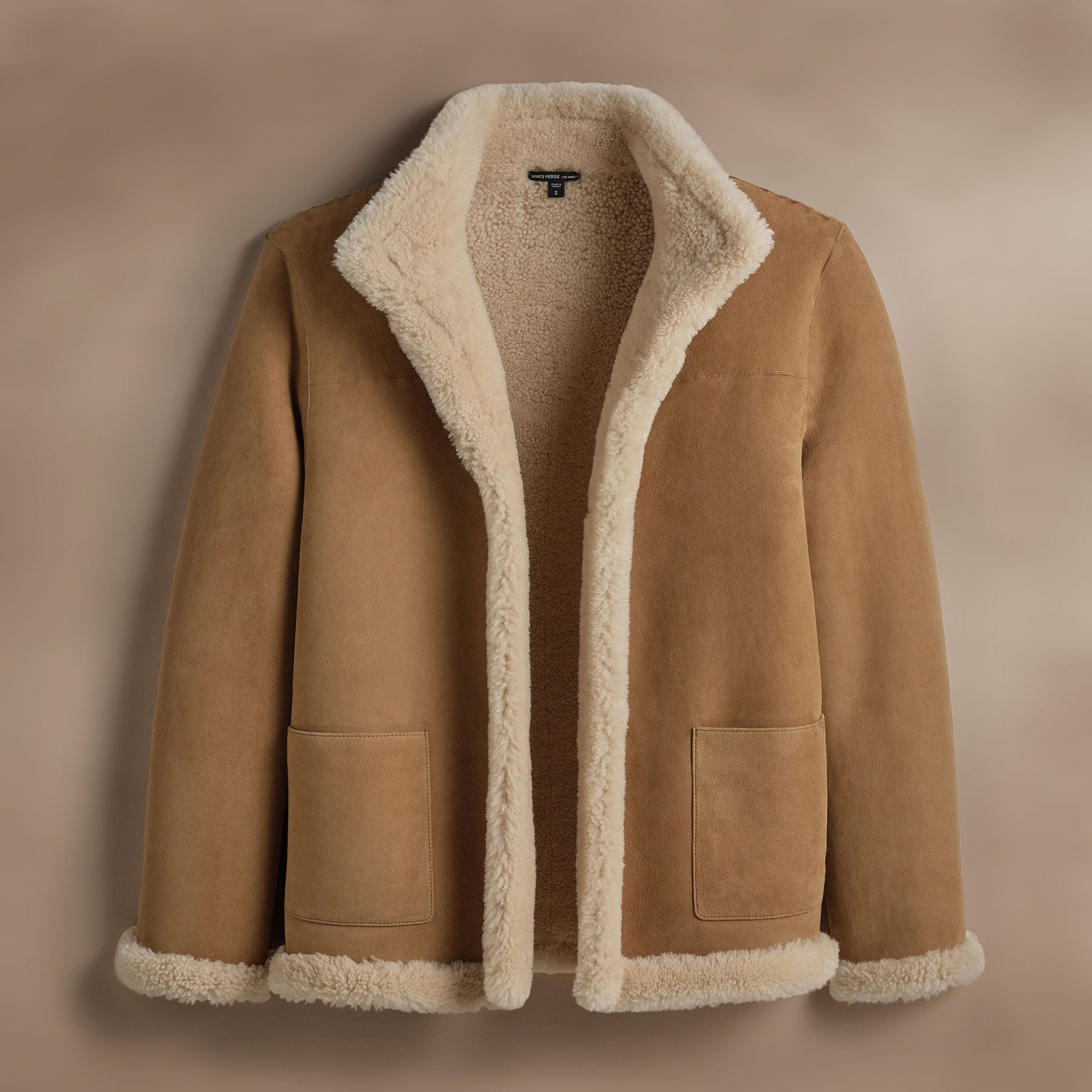 Luxury Shearling Car Coat for Women - Soft & Warm Winter Jacket in Caramel Brown | Perfect for Cold Weather, Travel & Outdoor Activities