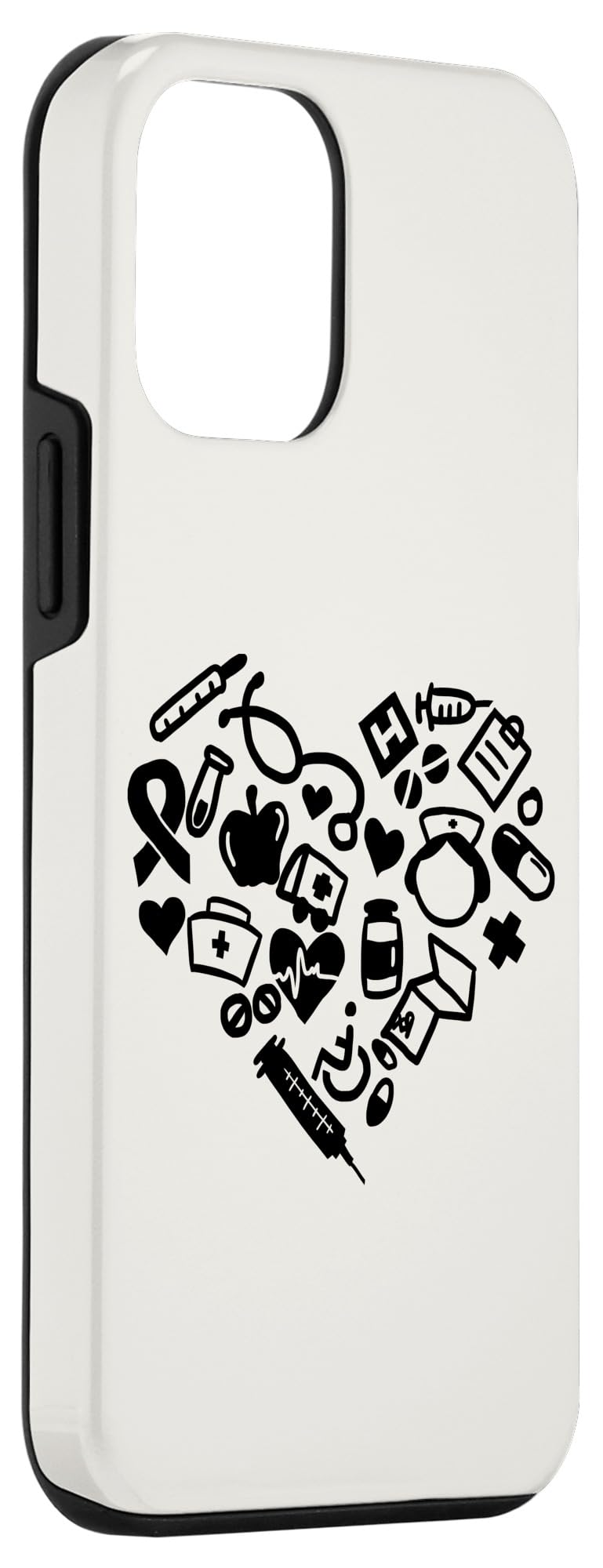 iPhone 12 Mini Heart-Shaped Phone Case - Cute Nurse Gift Idea for Healthcare Professionals | Perfect for Nurses Week, Medical Graduation & Appreciation Gifts