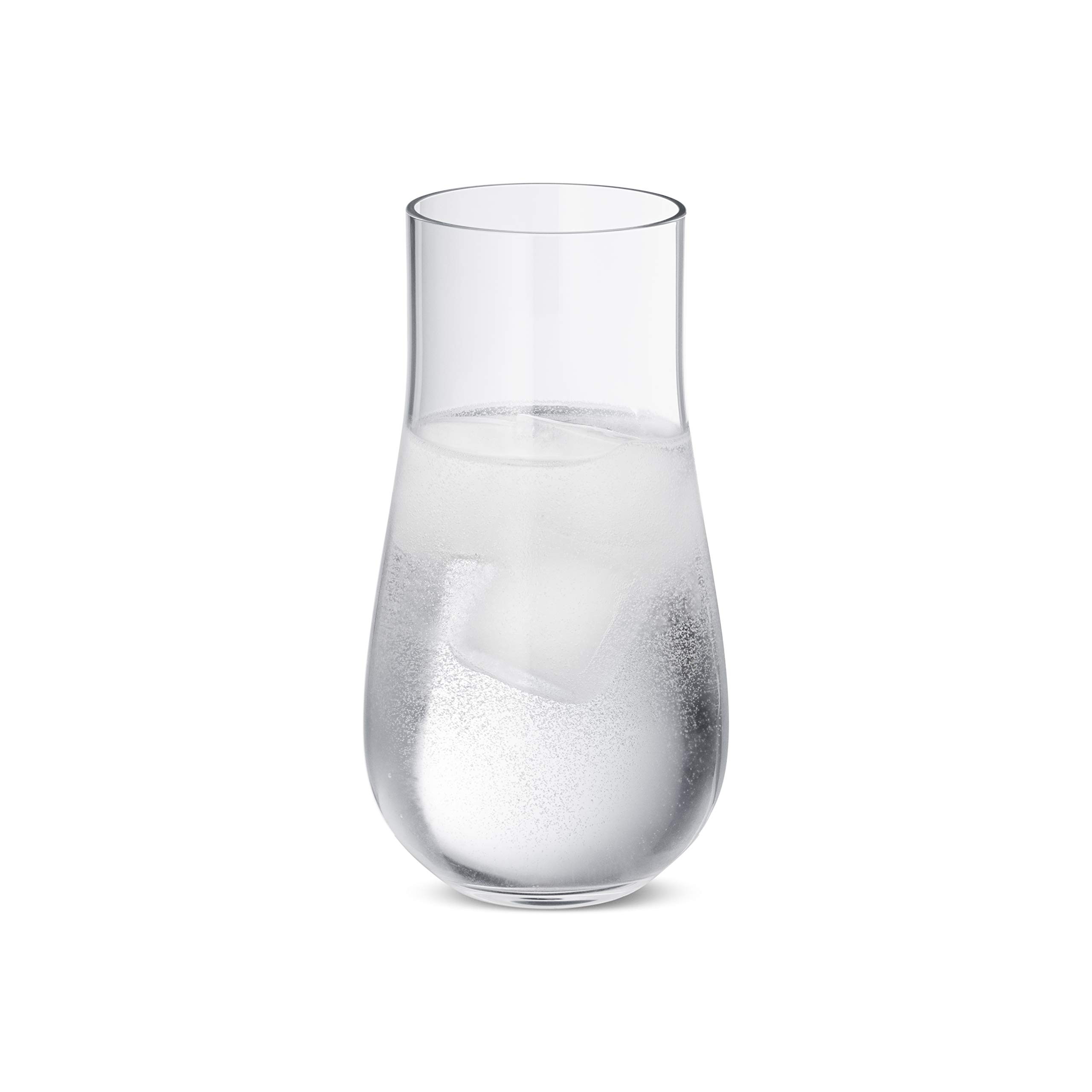 Georg Jensen Sky Tall Tumbler Glass Set - 6-Piece Crystal Clear Drinking Glasses for Water, Juice & Cocktails - Elegant Barware for Home, Parties & Wedding Receptions