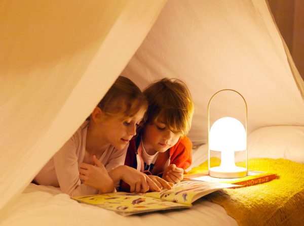 Marset Follow Me Portable Rechargeable LED Night Light - White Battery-Operated Bedside Lamp for Nursery, Camping & Outdoor Use