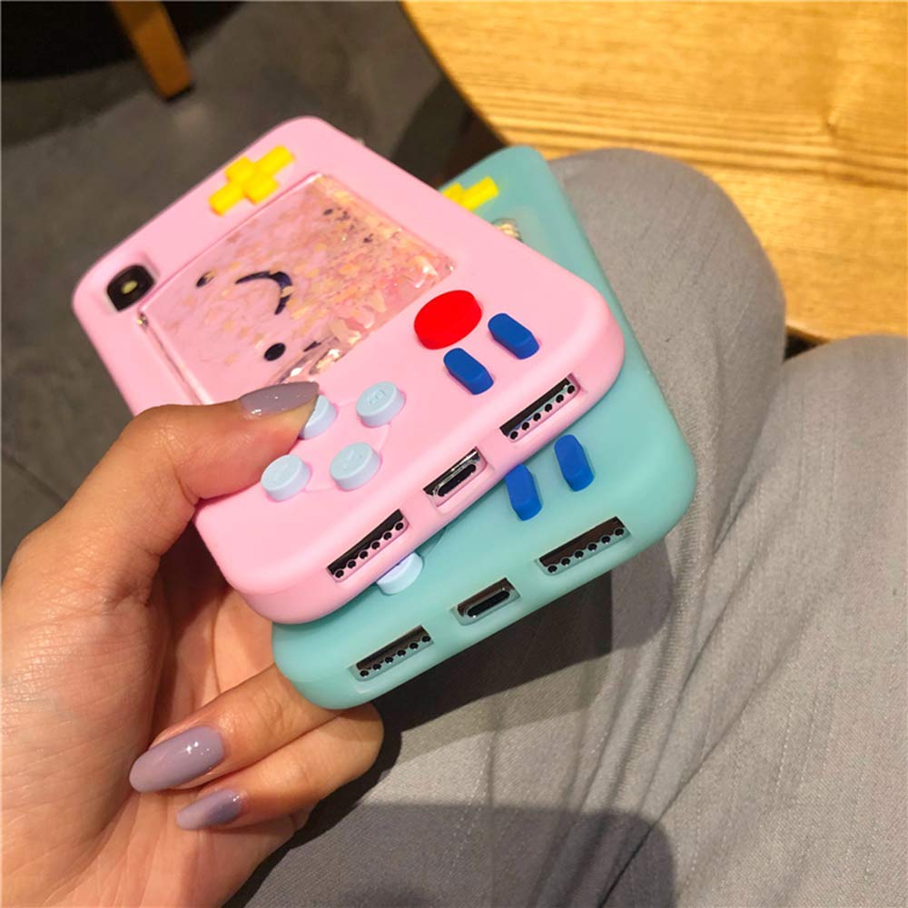 UnnFiko 3D Cartoon Squishy Game Case for iPhone 12 Pro Max - Soft Rubber Protective Cover with Liquid Stars Design, Funny Play Phone Case (Pink) - Perfect for Gaming Enthusiasts & Trendy Teens