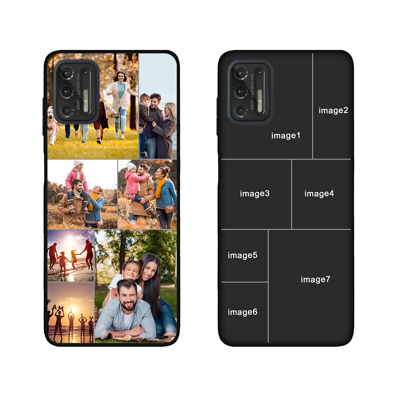 Custom Personalized Photo Phone Case for Moto G Stylus 2021 - Multi-Picture Collage Design - Durable Protective Cover - Perfect Gift for Birthday, Christmas, Valentines Day - Ideal for Friends, Couples & Family - Black Shockproof Case - Great for Everyday Use, Travel & Special Occasions