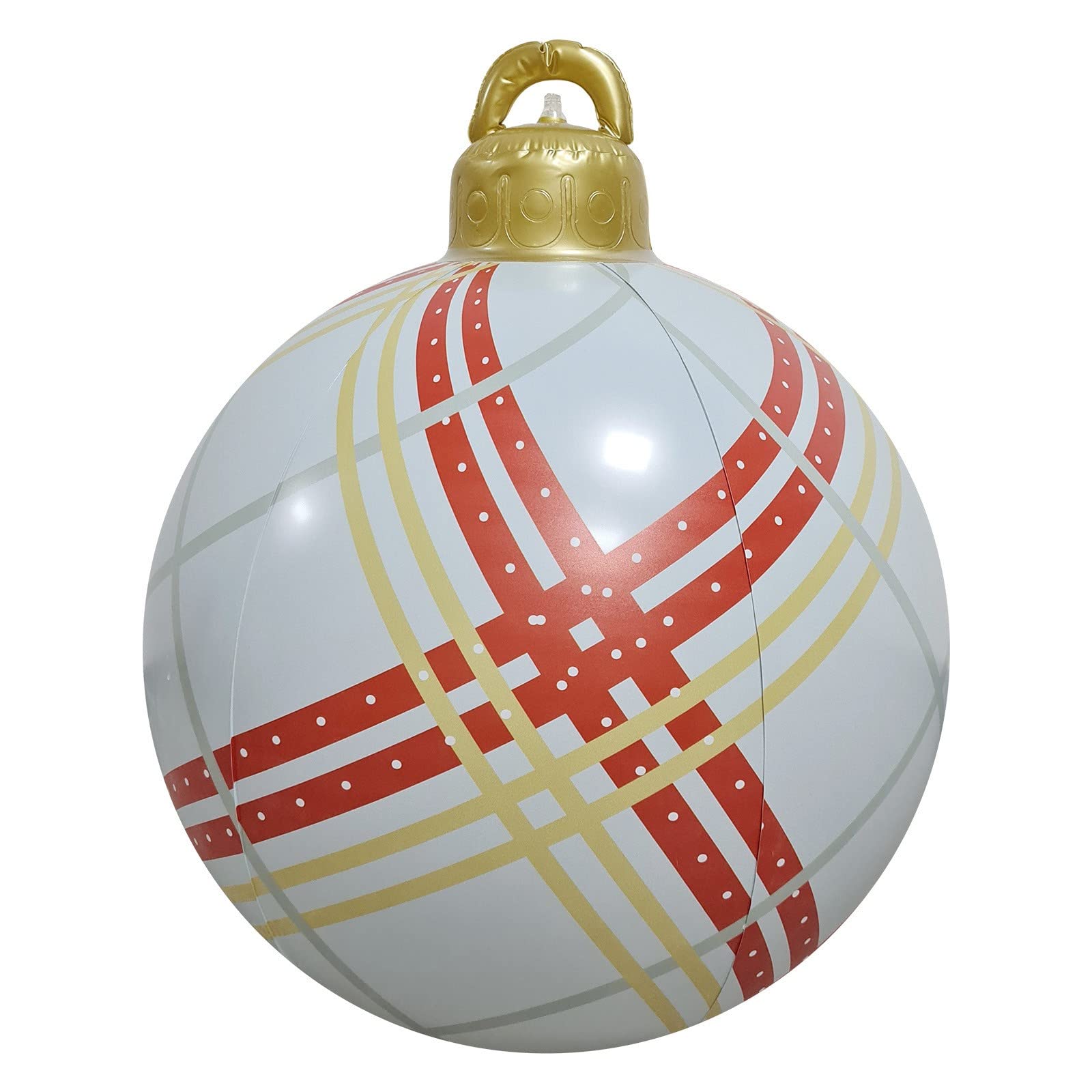 23.6 Inch Giant Christmas Inflatable Ball Tree - Outdoor Holiday Decorations for Yard, Garden & Lawn - Perfect for Christmas Party Decor, Front Porch Display & Festive Home Decoration